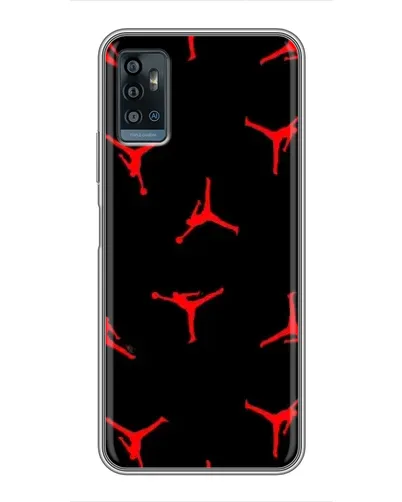 Чехол для ZTE Blade A71 с картинкой «Jordan Red Pattern»
