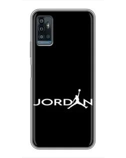 Чехол для ZTE Blade A71 с картинкой «Jordan White Logo»