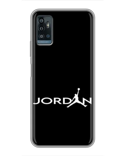 Чехол для ZTE Blade A71 с картинкой «Jordan White Logo»
