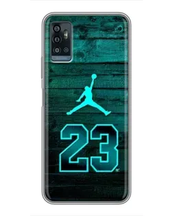 Чехол для ZTE Blade A71 с картинкой «Jordan Cyan 23»