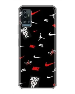 Чехол для ZTE Blade A71 с картинкой «Nike Mix Pattern»