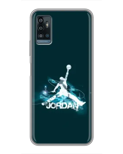 Чехол для ZTE Blade A71 с картинкой «Jordan Blue Fire»