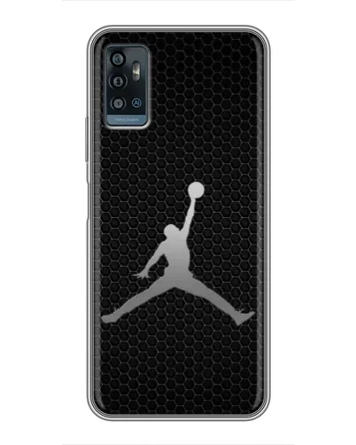 Чехол для ZTE Blade A71 с картинкой «Jordan Dark Carbon»