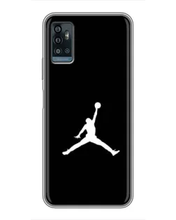Чехол для ZTE Blade A71 с картинкой «Jordan Silhouette»