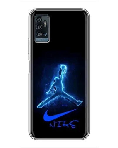 Чехол для ZTE Blade A71 с картинкой «Jordan Neon Blue»