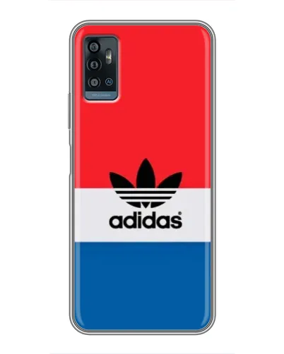 Чехол для ZTE Blade A71 с картинкой «Ретро блоки Adidas»
