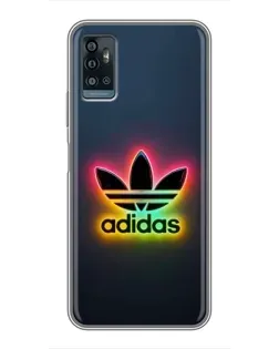 Чехол для ZTE Blade A71 с картинкой «Неоновый Adidas»