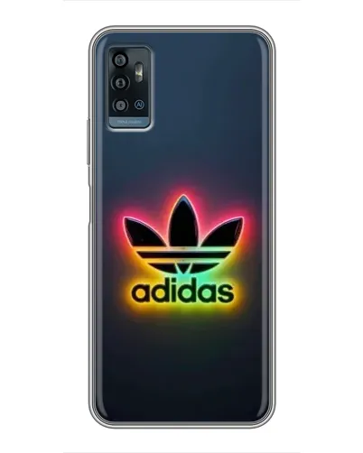 Чехол для ZTE Blade A71 с картинкой «Неоновый Adidas»