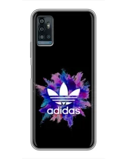 Чехол для ZTE Blade A71 с картинкой «Взрыв красок Adidas»
