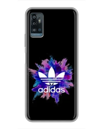 Чехол для ZTE Blade A71 с картинкой «Взрыв красок Adidas»