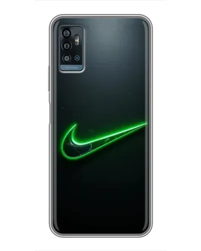 Чехол для ZTE Blade A71 с картинкой «Неоновый контур Nike»