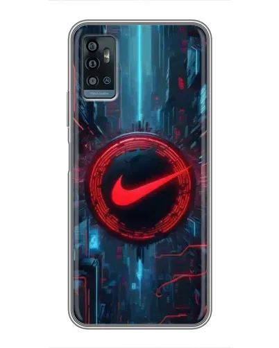 Чехол для ZTE Blade A71 с картинкой «Техногенный стиль Nike»