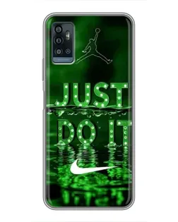 Чехол для ZTE Blade A71 с картинкой «Зеленый неоновый Nike»