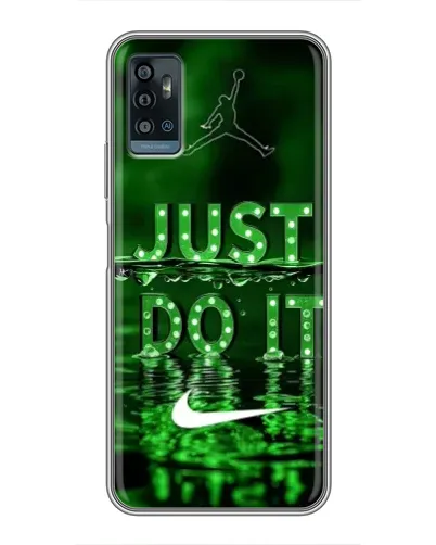 Чехол для ZTE Blade A71 с картинкой «Зеленый неоновый Nike»