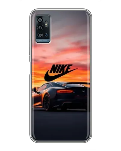 Чехол для ZTE Blade A71 с картинкой «Nike и суперкар»