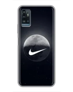 Чехол для ZTE Blade A71 с картинкой «Nike в стиле граффити»
