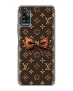 Чехол для ZTE Blade A71 с картинкой «LV с бантом»