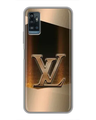 Чехол для ZTE Blade A71 с картинкой «LV — золотое сияние»