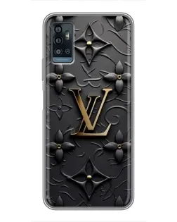 Чехол для ZTE Blade A71 с картинкой «Кожаная текстура LV»