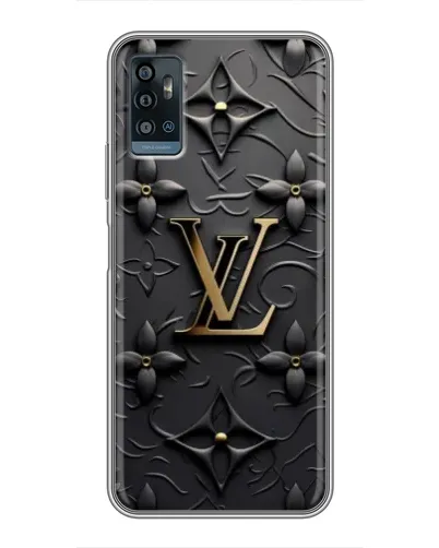 Чехол для ZTE Blade A71 с картинкой «Кожаная текстура LV»
