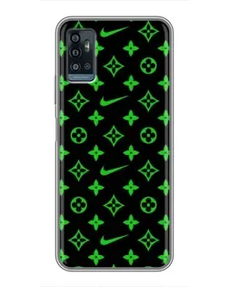 Чехол для ZTE Blade A71 с картинкой «Неоновый принт LV»