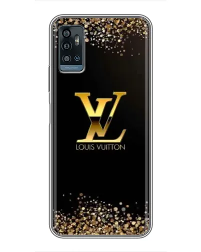 Чехол для ZTE Blade A71 с картинкой «LV — золотые искры»