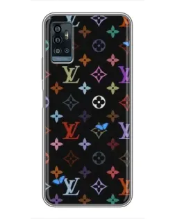 Чехол для ZTE Blade A71 с картинкой «Цветная монограмма LV»