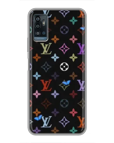 Чехол для ZTE Blade A71 с картинкой «Цветная монограмма LV»