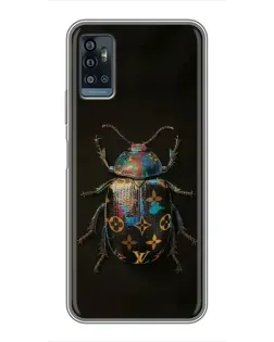 Чехол для ZTE Blade A71 с картинкой «LV — мраморный принт»