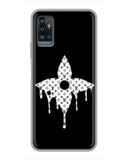 Чехол для ZTE Blade A71 с картинкой «Цветочная монограмма»