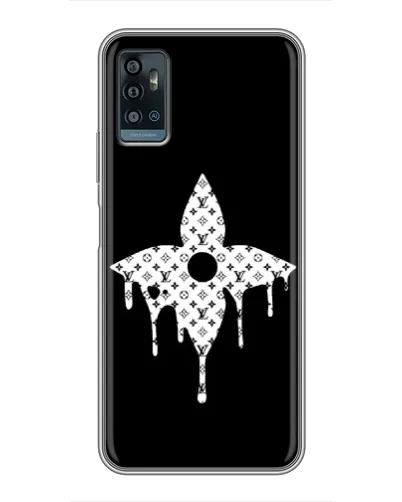 Чехол для ZTE Blade A71 с картинкой «Цветочная монограмма»