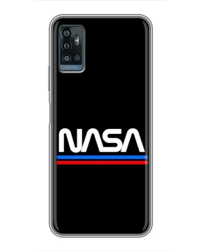 Чехол для ZTE Blade A71 с картинкой «NASA — классика Red Blue»