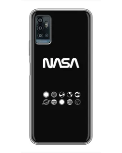 Чехол для ZTE Blade A71 с картинкой «NASA — технический принт»
