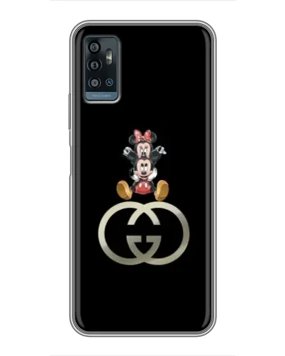 Чехол для ZTE Blade A71 с картинкой «Минни Маус на лого»