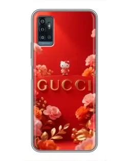 Чехол для ZTE Blade A71 с картинкой «Gucci — золотой сад»