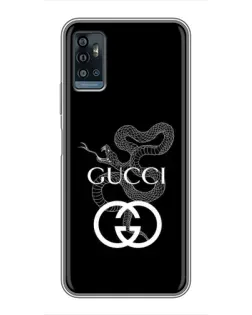 Чехол для ZTE Blade A71 с картинкой «Gucci — серебряная змея»