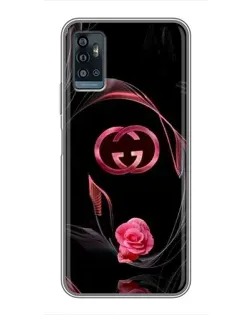 Чехол для ZTE Blade A71 с картинкой «Gucci — неоновая роза»