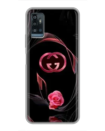 Чехол для ZTE Blade A71 с картинкой «Gucci — неоновая роза»