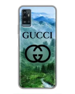 Чехол для ZTE Blade A71 с картинкой «Gucci — горный пейзаж»