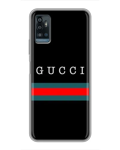 Чехол для ZTE Blade A71 с картинкой «Gucci — красный пояс»