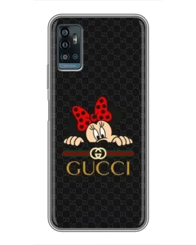 Чехол для ZTE Blade A71 с картинкой «Минни Маус Gucci — черный»