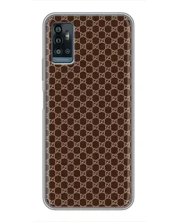 Чехол для ZTE Blade A71 с картинкой «Gucci — шоколадная сетка»