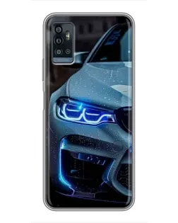 Чохол для ZTE Blade A71 з картинкою «Погляд BMW з синіми фарами» Чохол для ZTE Blade A71 з картинкою «Погляд BMW з синіми фарами»