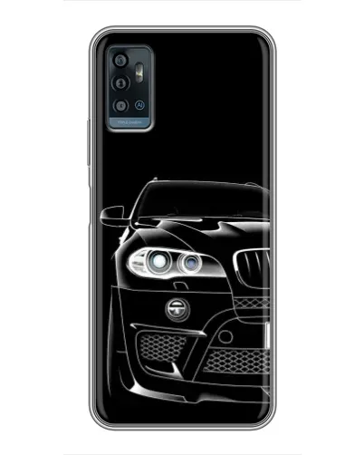 Чохол для ZTE Blade A71 з картинкою «Темний силует BMW»
