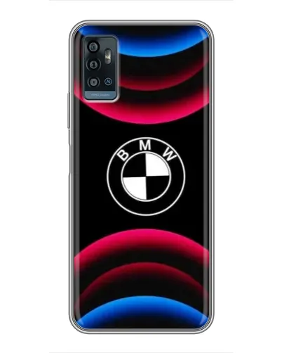 Чохол для ZTE Blade A71 з картинкою «Логотип BMW та неонові дуги»
