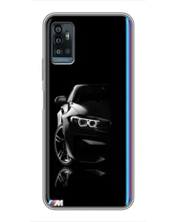 Чохол для ZTE Blade A71 з картинкою «Силует BMW в темряві»