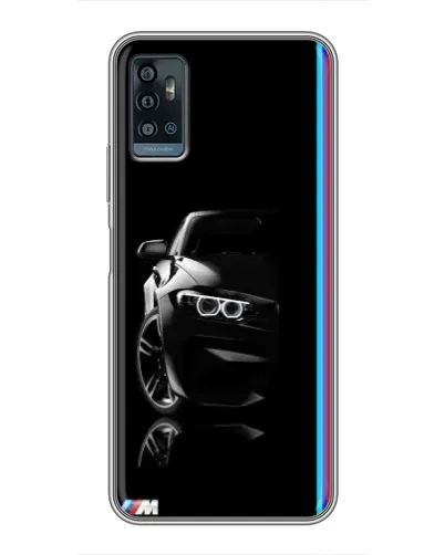 Чохол для ZTE Blade A71 з картинкою «Силует BMW в темряві»