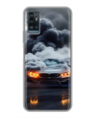 Чохол для ZTE Blade A71 з картинкою «BMW у диму»