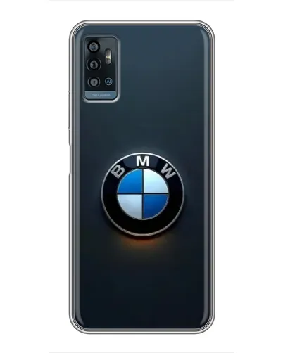 Чохол для ZTE Blade A71 з картинкою «Логотип BMW — мінімалізм»