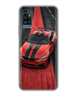 Чохол для ZTE Blade A71 з картинкою «BMW на червоній доріжці»